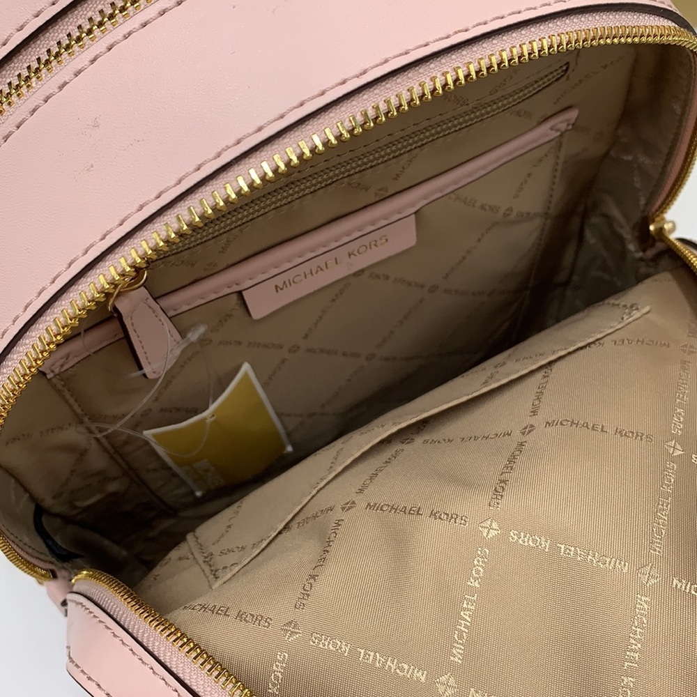 MICHAEL KORS JAYCEE MEDIUM ZIP POCKET BACKPACK POWDER BLUSH MULTI COLOR - Picture 11 of 16